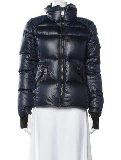 Pre-owned Sam Down Jacket In Blue/metallic
