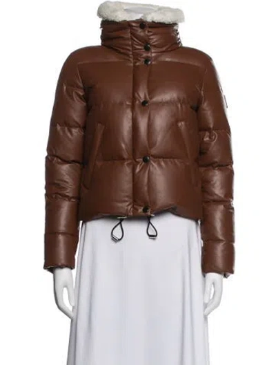 Pre-owned Sam Down Jacket In Brown