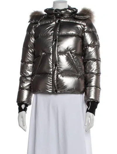 Pre-owned Sam Down Jacket In Metallic/silver