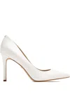 Sam Edelman Hazel Pointed Toe Pump Modern Ivory Leather In White