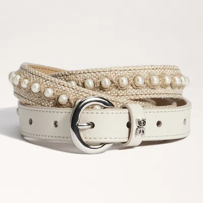 Sam Edelman 20 Mm Pearl Jute Belt Ivory In White