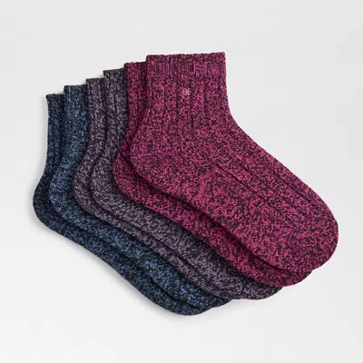 Sam Edelman 3 Pack Rib Midi Boot Socks Blue Multi