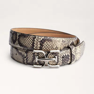 Sam Edelman 30mm Logo Belt Off White Snake