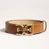 Sam Edelman Logo Stitch Belt Saddle In Beige