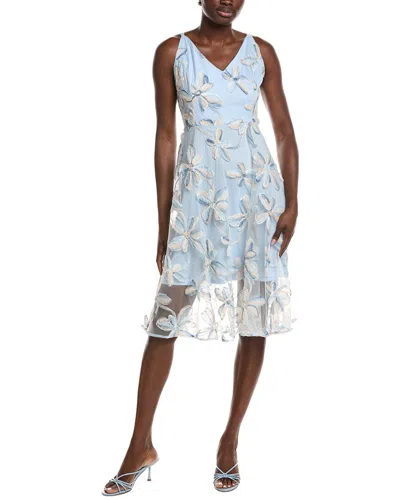 Sam Edelman 3d Daisy Midi Dress In Blue