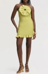 Sam Edelman 3d Flower Minidress In Green