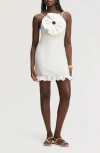 Sam Edelman 3d Flower Minidress In White