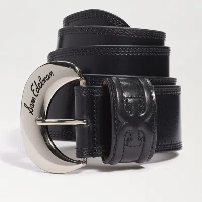 Sam Edelman 45mm Original Buckle Belt Black Leather