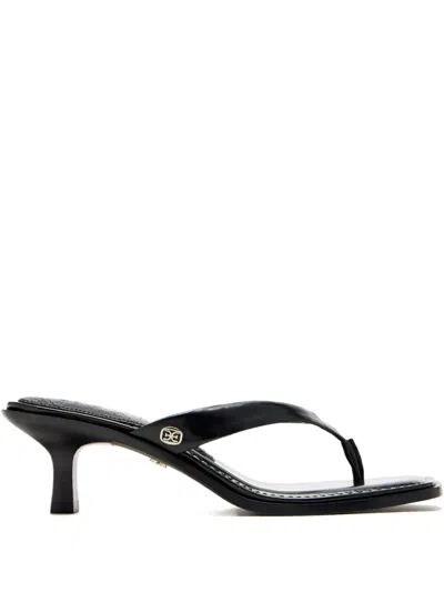Sam Edelman 55mm Dollie Leather Heeled Sandals In Black