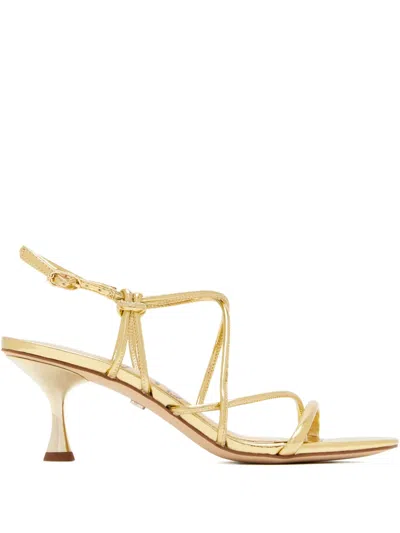 Sam Edelman 60mm Cross Over-straps Sandals In Gold
