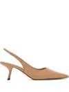 Sam Edelman 60mm Slingback Pointed-toe Pumps In Brown