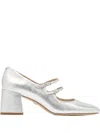 Sam Edelman 60mm Strap Pumps In Silver