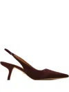 Sam Edelman 60mm Suede Heeled Pumps In Brown