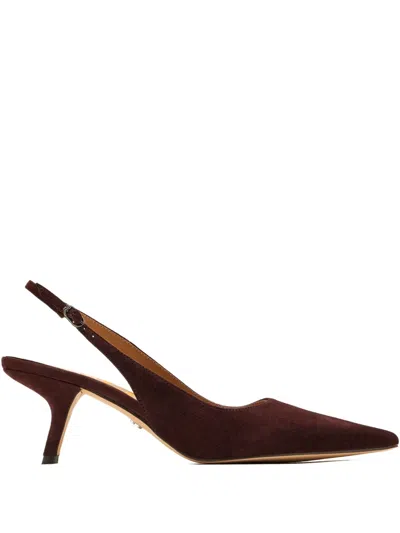Sam Edelman 60mm Suede Heeled Pumps In Brown
