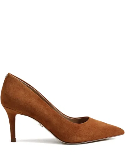 Sam Edelman 70mm Vienna Pointed-toe Suede Pumps In Brown