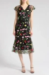 SAM EDELMAN SAM EDELMAN A-LINE EMBROIDERED DRESS