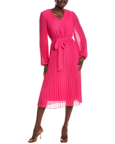 Sam Edelman Accordion Pleated Midi Dress In Pink