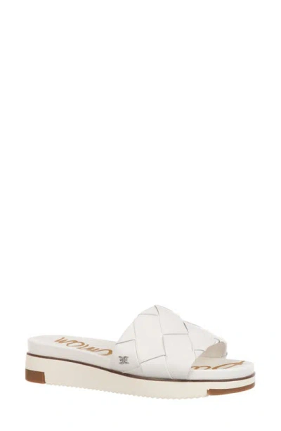 Sam Edelman Adaley Woven Slide Sandal In White