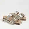 Sam Edelman Adrianna Slide Sandal Jute Leather In Metallic