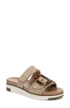 Sam Edelman Adrianna Two-strap Sandal In Sunny Gold Faux Raffia