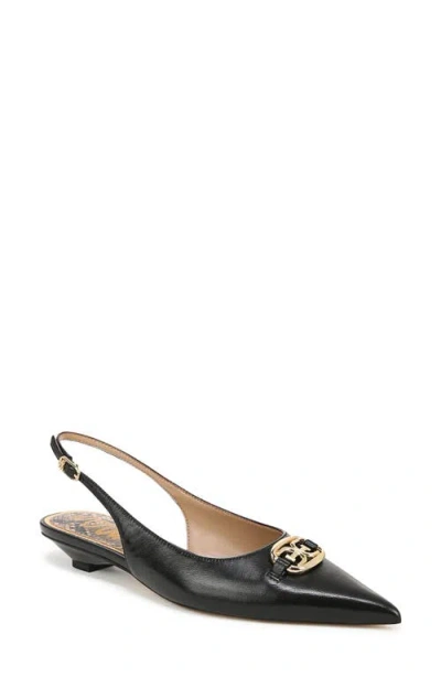 Sam Edelman Aggie Pointed Toe Slingback Flat In Black