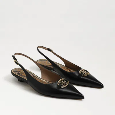 Sam Edelman Aggie Slingback Flat Black Leather