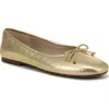 Sam Edelman Alie Ballet Flat Amber Gold Leather In Gold