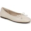 Sam Edelman Marisol Ballet Flat In Ivory Leather In Multi