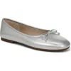 Sam Edelman Alie Ballet Flat In Silver
