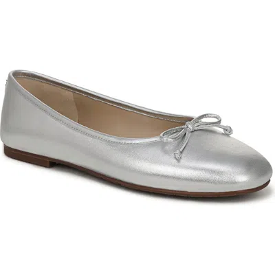 Sam Edelman Alie Ballet Flat In Silver