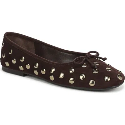 Sam Edelman Alie Stud Ballet Flat In Brown