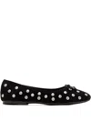 Sam Edelman Alie Studded-embellishment Ballerina Shoes In Black