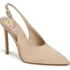 Sam Edelman Alina Slingback Pointed Toe Pump In Ecru