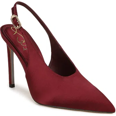 Sam Edelman Alina Slingback Pointed Toe Pump In Red