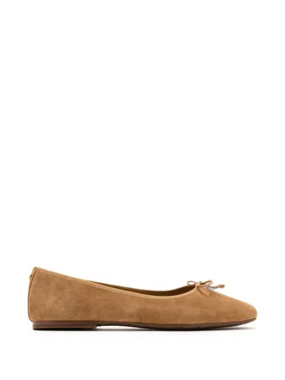 Sam Edelman Allie Bow-detail Suede Ballet Flats In Multi
