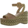 Sam Edelman Amber Platform Sandal Buff Tan Suede In Multi