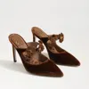 Sam Edelman Amelie Mule Pump Spiced Camel Brown In Brown