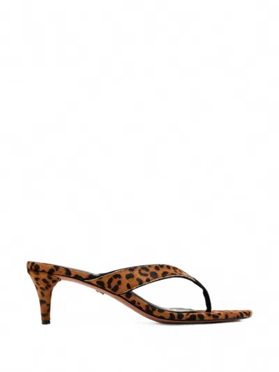 Sam Edelman Amie Animal-print Sandals In Brown
