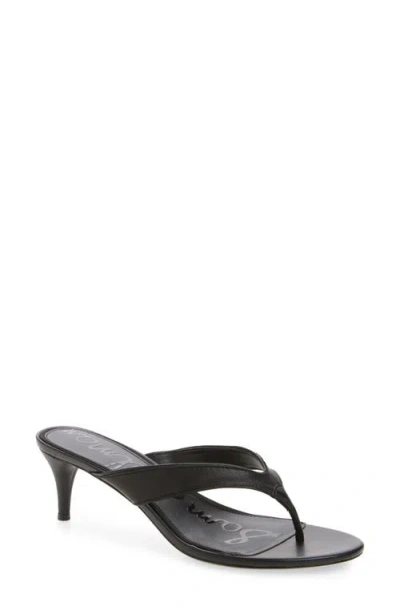 Sam Edelman Amie Kitten Heel Flip Flop In Black