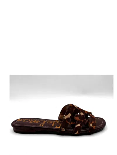 Sam Edelman Animal-print Sandals In Brown