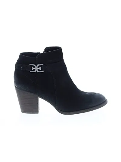 Pre-owned Sam Edelman Ankle Boots In Black
