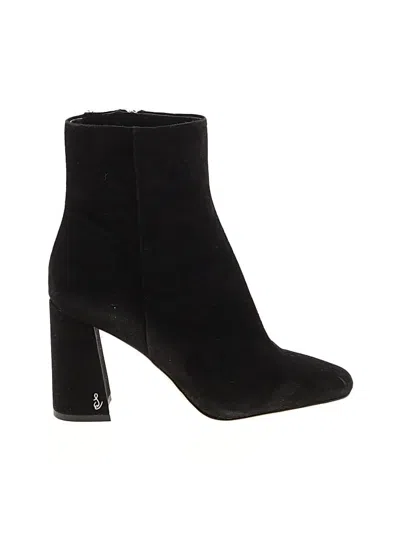 Pre-owned Sam Edelman Ankle Boots In Black