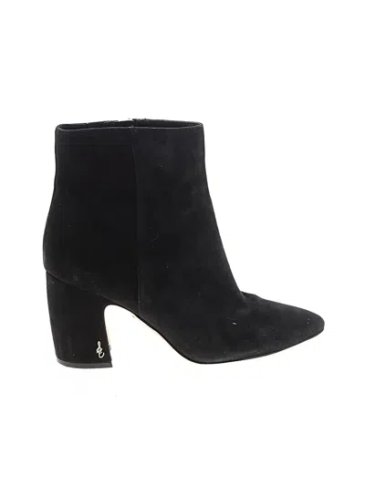 Pre-owned Sam Edelman Ankle Boots In Black