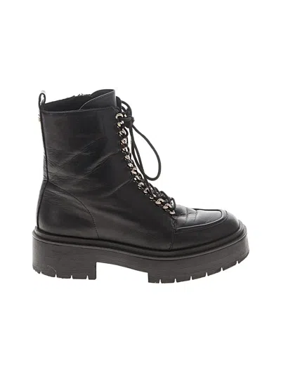 Pre-owned Sam Edelman Ankle Boots In Black