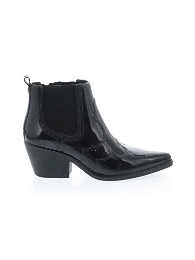 Pre-owned Sam Edelman Ankle Boots In Black