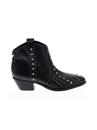 Pre-owned Sam Edelman Ankle Boots In Black