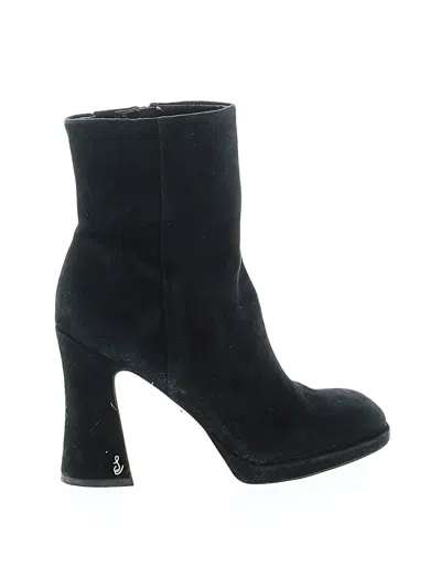Pre-owned Sam Edelman Ankle Boots In Black