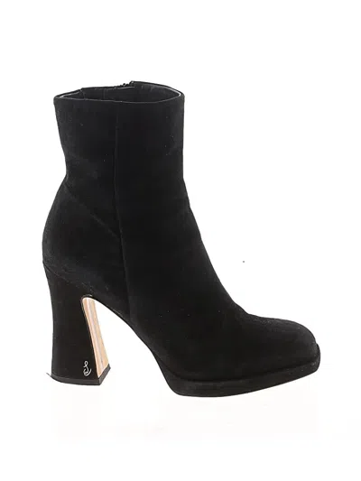 Pre-owned Sam Edelman Ankle Boots In Black