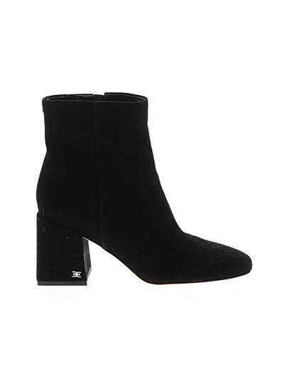 Pre-owned Sam Edelman Ankle Boots In Black