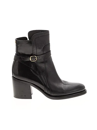 Pre-owned Sam Edelman Ankle Boots In Black